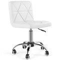 White Armless Swivel Desk Chair T6060