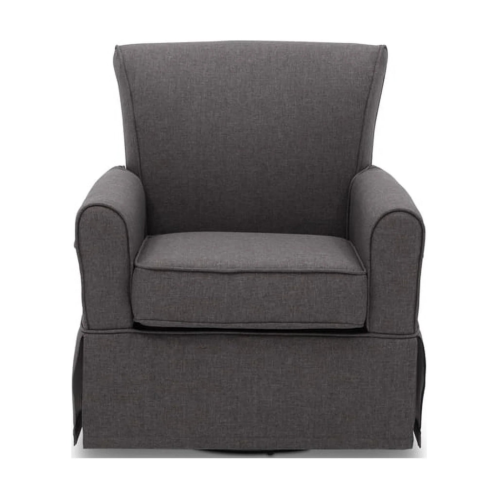Charcoal Fabric Upholstered Swivel Glider Rocker Chair G18880