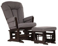 Espresso Glider and Ottoman with Charcoal F4577