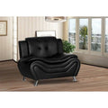Tufted Club Chair Black B770