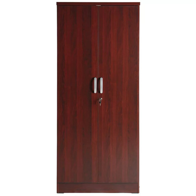 Queen Bed and Armoire Wardrobe Cabinet Set M226419