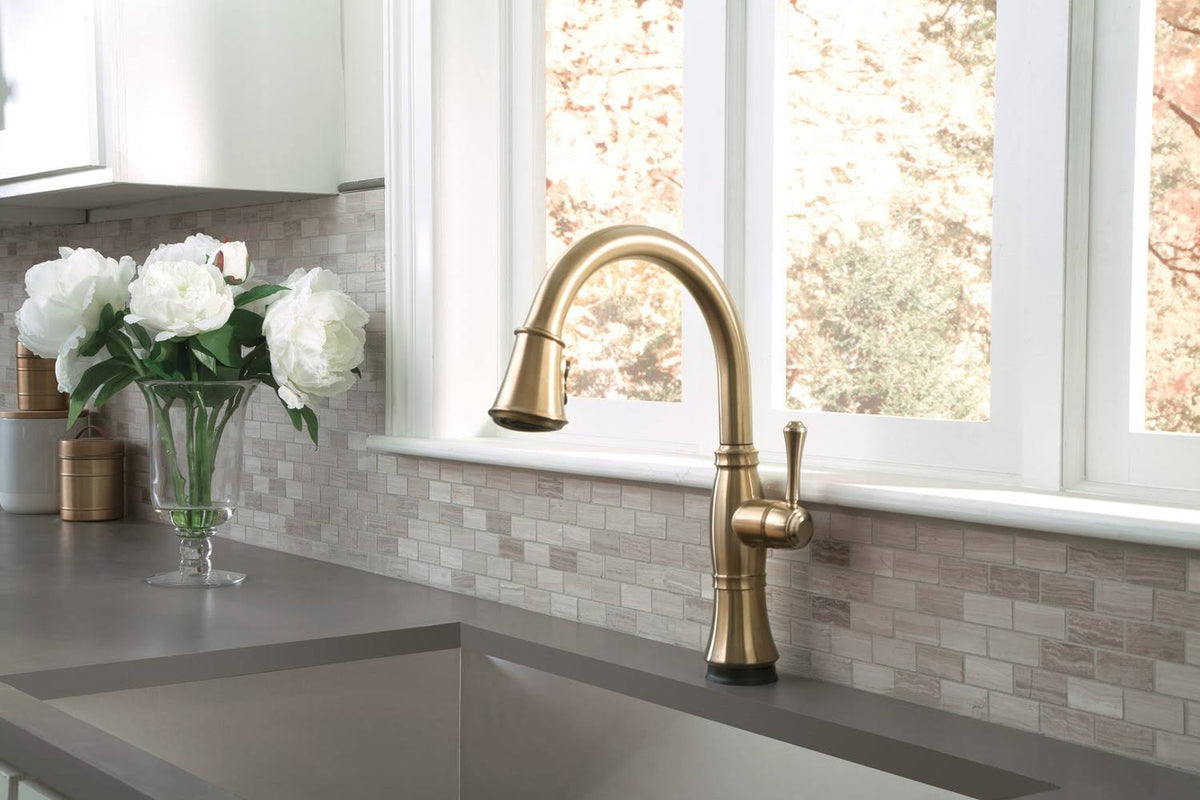 Champagne Bronze Single Handle Pull Down Kitchen Faucet G166