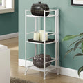 3 Tier White Folding Metal Shelf Q2090
