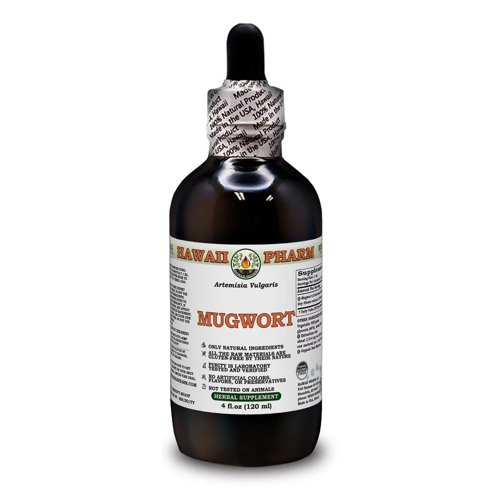 Mugwort Dry Herb Alcohol-Free Liquid Extract Glycerite 4 Fl.Oz P136623