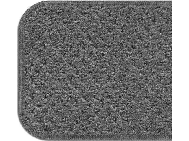Set of 12 Gray Adhesive Carpet Stair Treads G530756