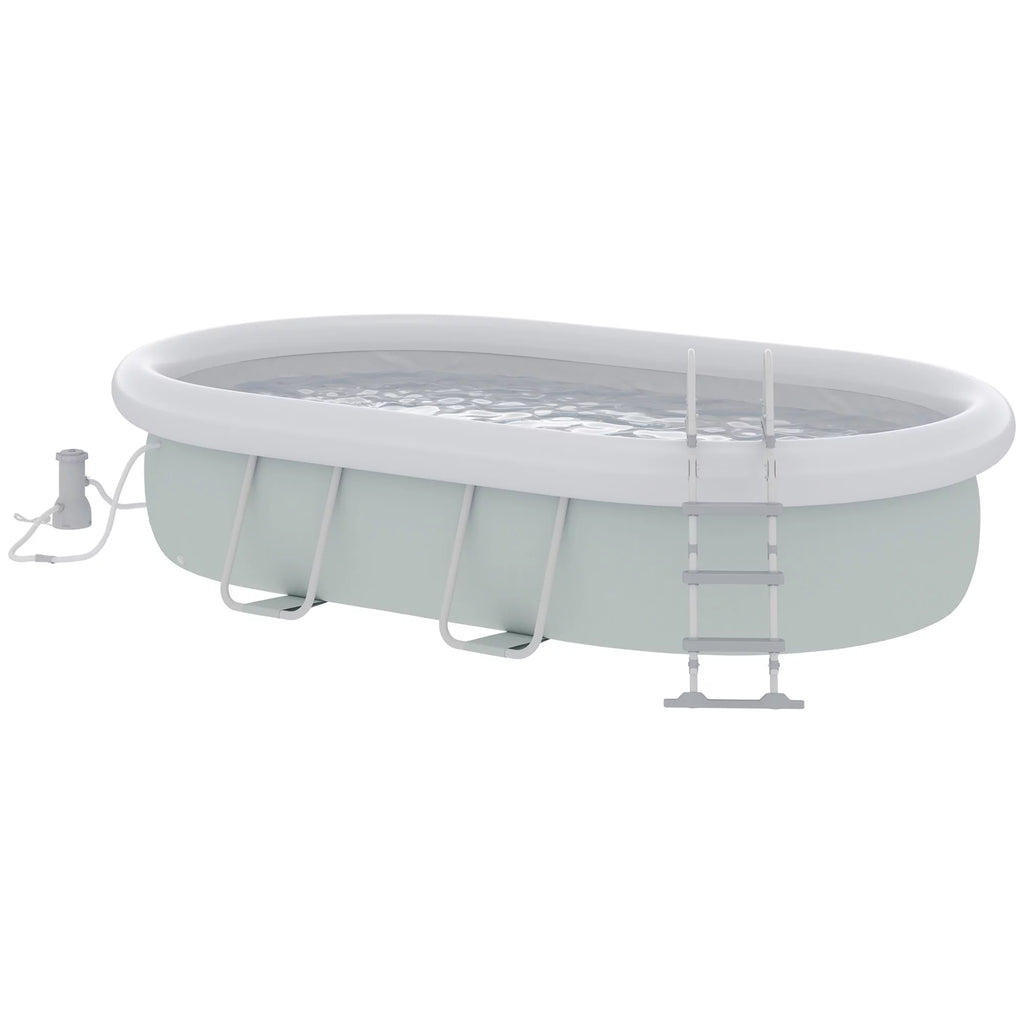 Brown Semi-Inflatable Frame Swimming Pool S94707