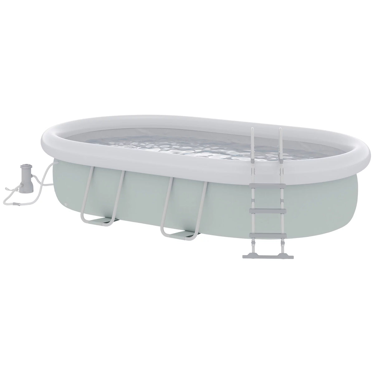 Brown Semi-Inflatable Frame Swimming Pool S94707