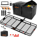 70"x30"x6" Folding Trailer Hitch Cargo Carrier Set with 40 Cu Ft Waterproof Storage Bag K958315