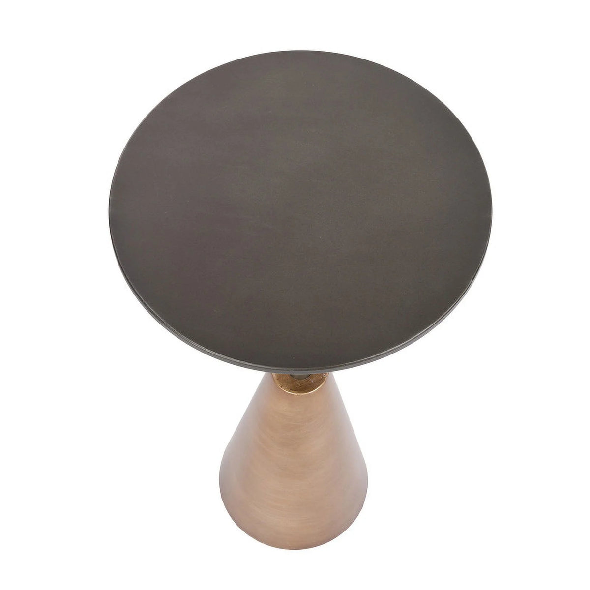 Round Bronze Pedestal End Table V879640
