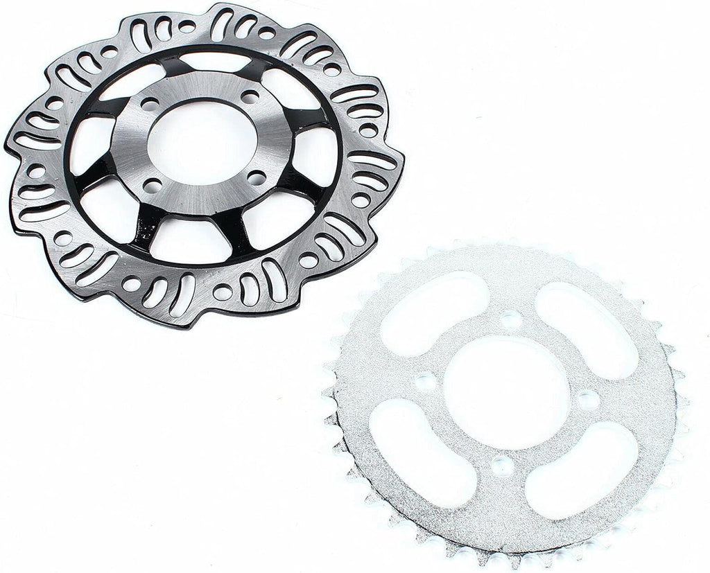 12" Rear Tire Wheel Rim Tube with Sprocket & Brake Disc Rotor 80/100-12 V222225