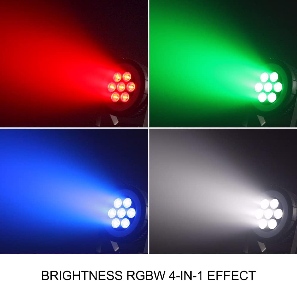2 Packs 7 x 10W RGBW LED Par Light H82035
