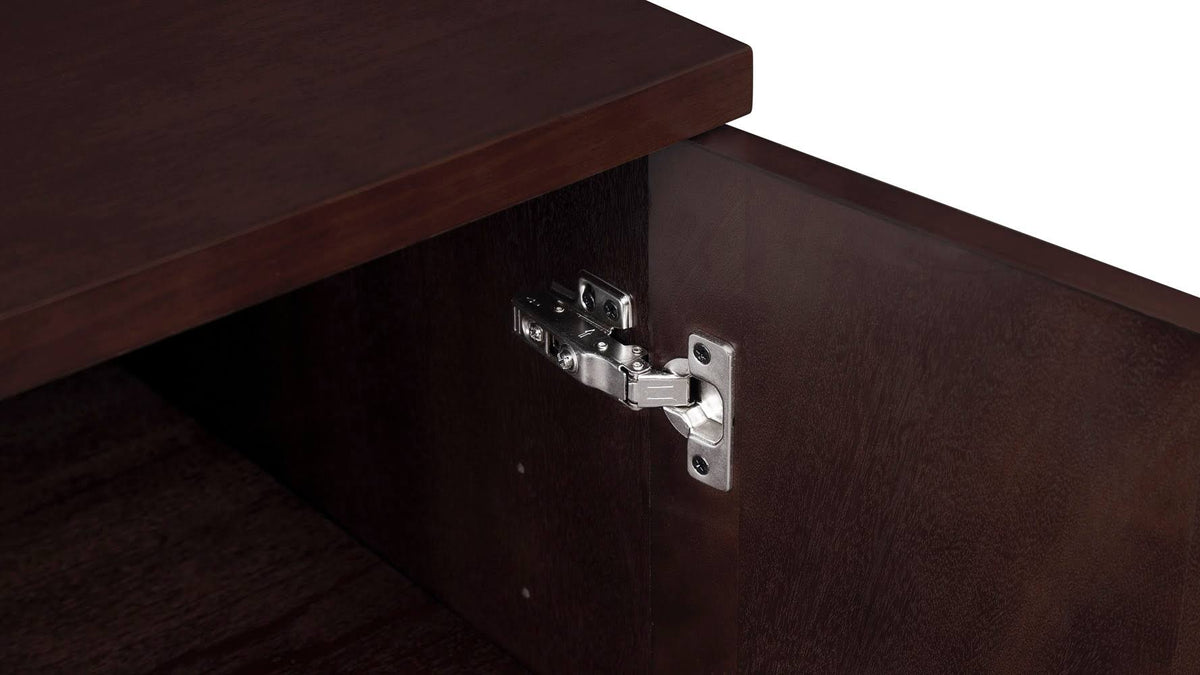 Dark Walnut 2 Door Storage Printer Cabinet U8165