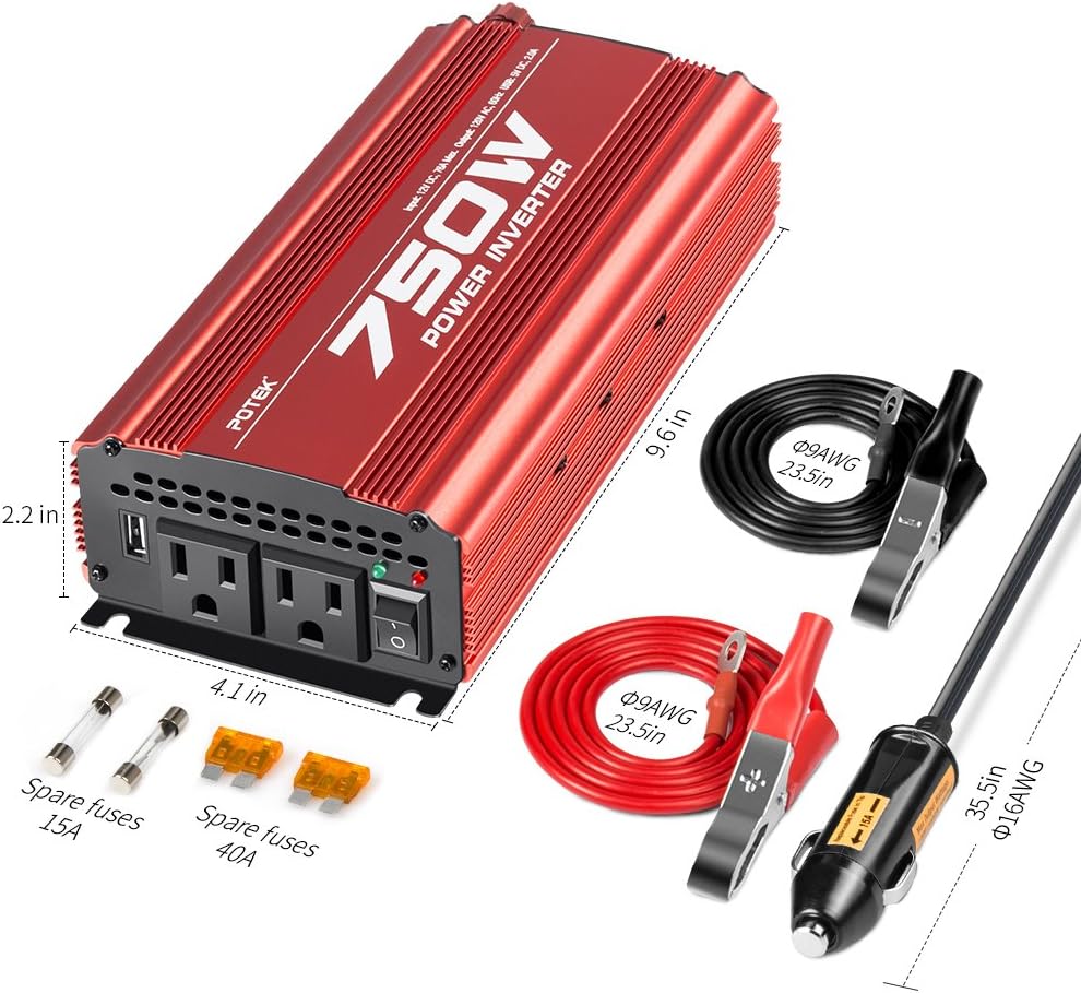 500W Car Power Inverter DC 12V to AC 110V M893897
