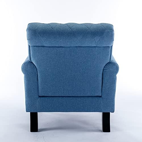 Chenille Fabric Accent Chair with Footrest V622069