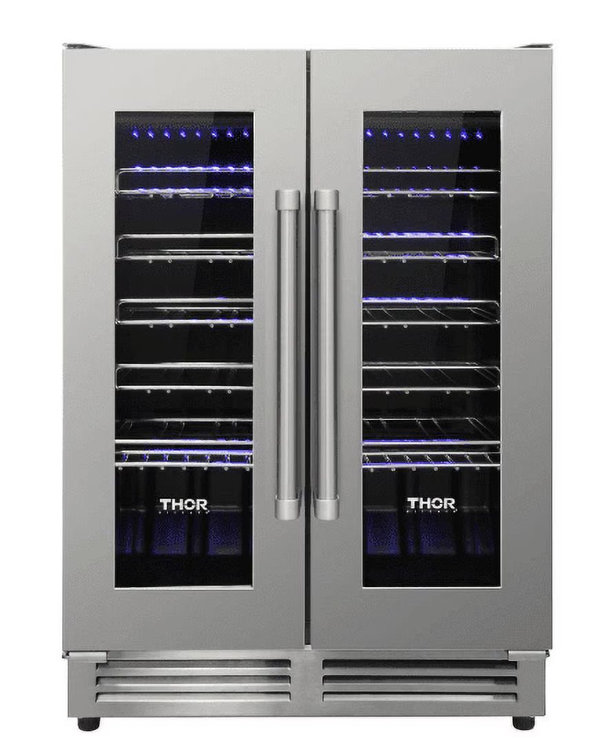 42 Bottle Dual Zone French Door Built-In Wine Cooler P39690