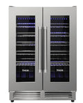 42 Bottle Dual Zone French Door Built-In Wine Cooler P39690