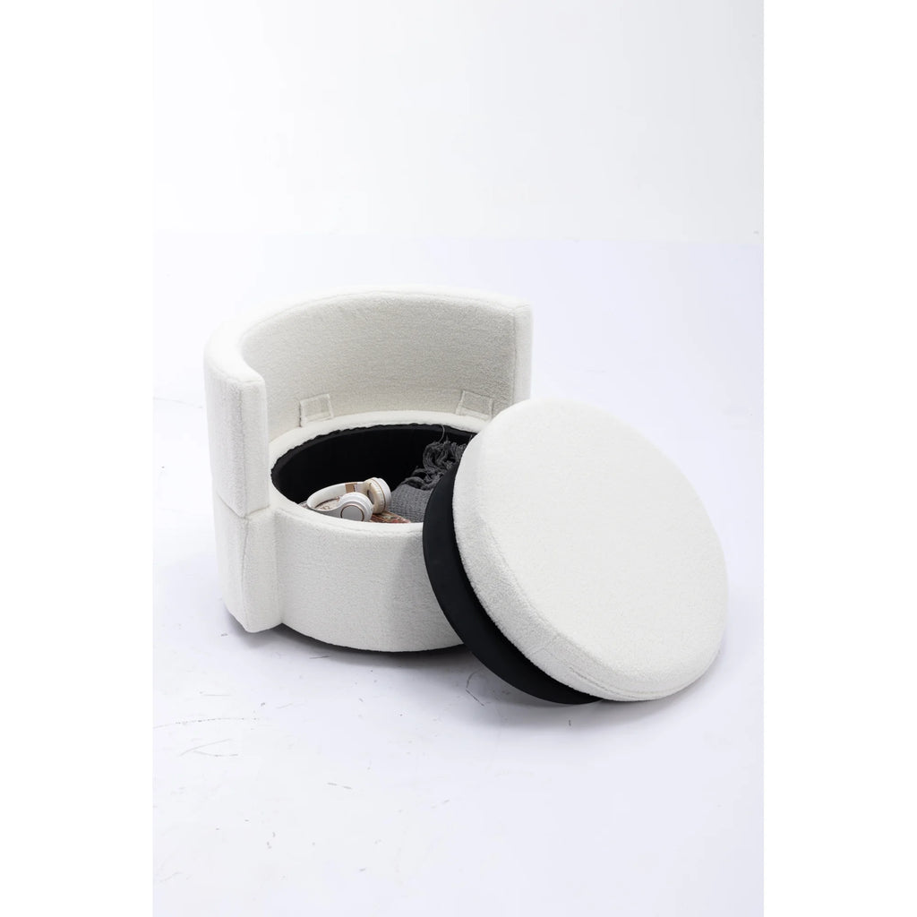Ivory Swivel Storage Chair X737