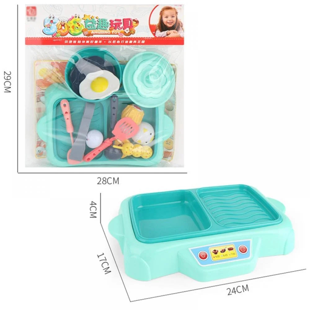 Pretend Play Kitchen Toy with Cookware Pot and Cooking Utensils V561