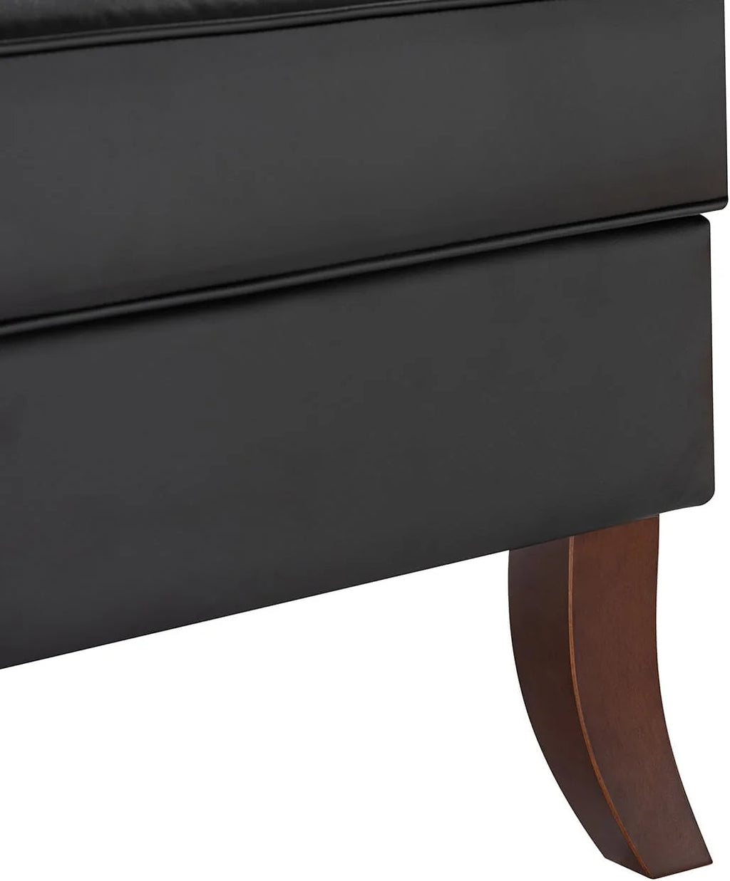 Black Faux Leather Wingback Accent Chairs Set Of 2 J3494