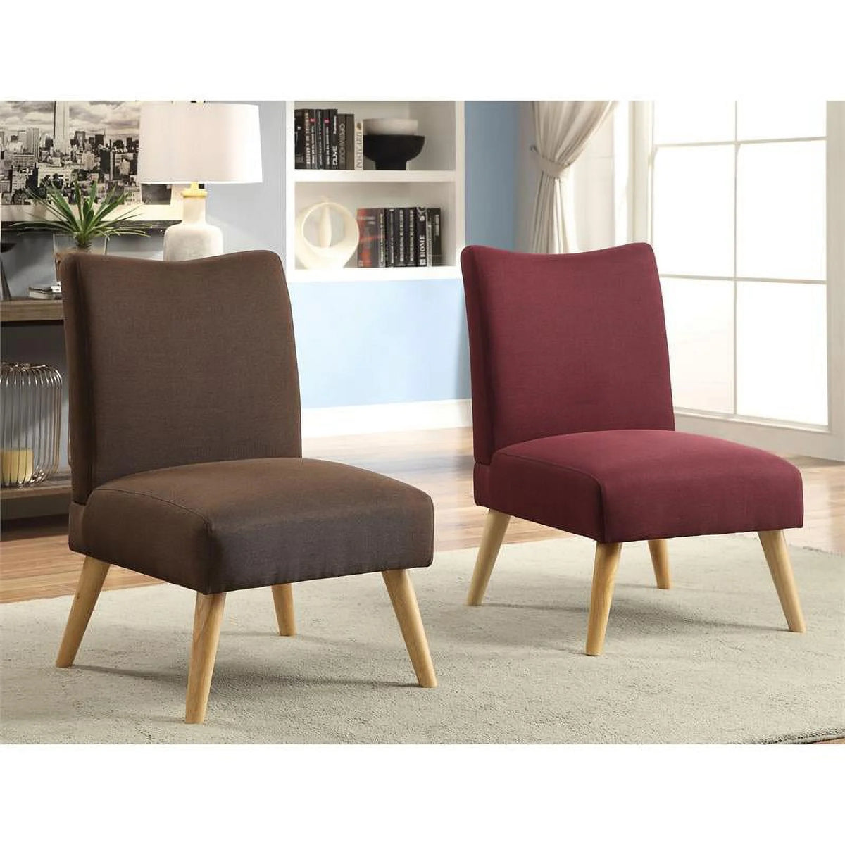 Purple Wood Accent Chair Z55352