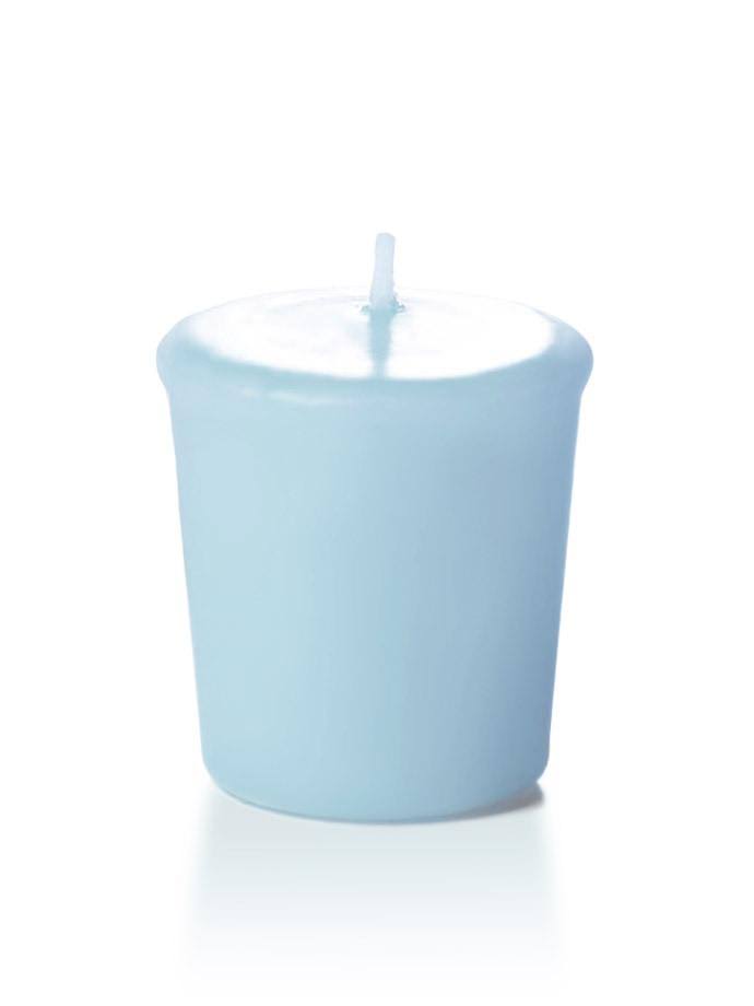 Set of 54 Ice Blue Votive Candles L828