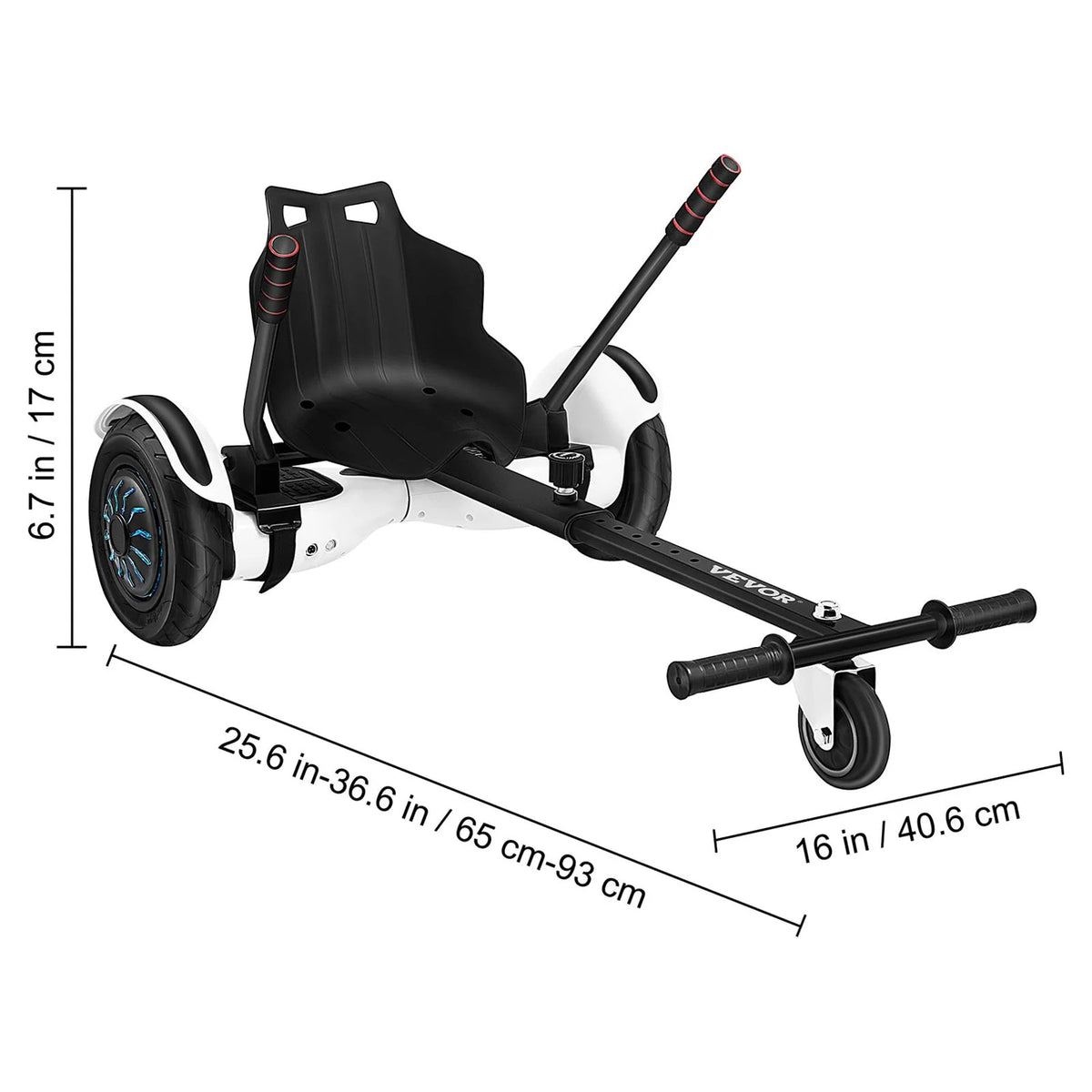 Hoverboard Go Kart Seat Attachment for 6.5" 8" 10" Self Balancing Scooter O321