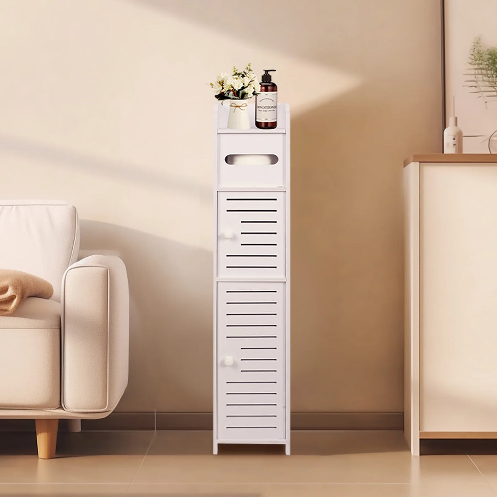 White Freestanding Bathroom Storage Shelf F2426