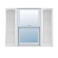 Vinyl Cathedral Top Open Louver Shutters H5798