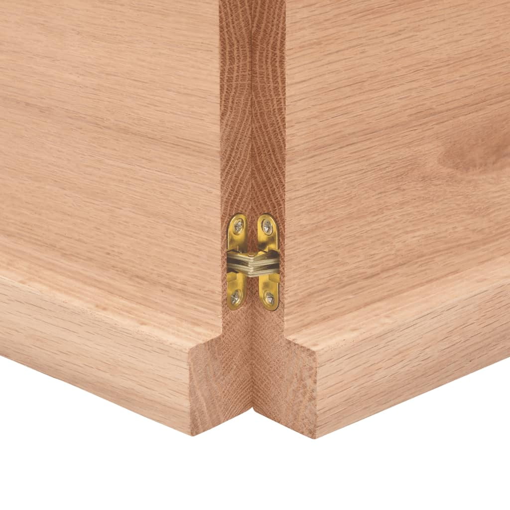 Light Brown Treated Solid Wood Live Edge Table Top A30333