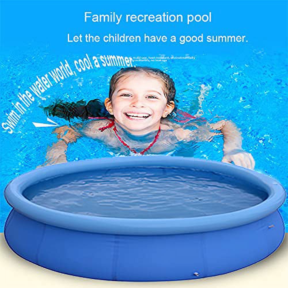 12 ft x 36 in Blue Inflatable Above Ground Round Pool D85171