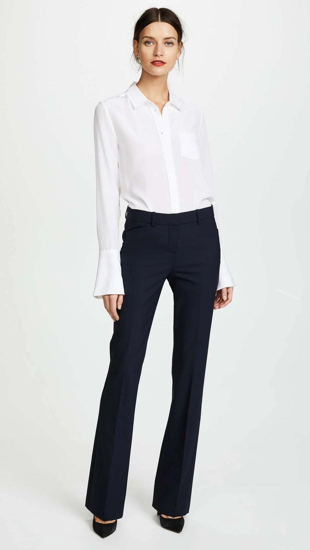 Stretch Wool Relaxed Straight Pant Q168610