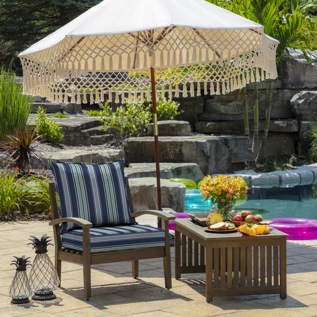 Rain-Proof Fade Resistant Outdoor Deep Seat Cushion Set G456