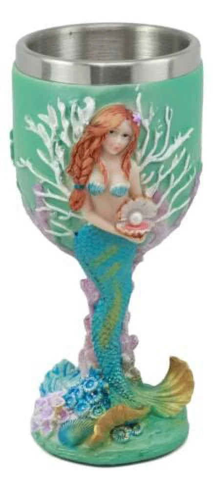 Turquoise Mermaid Wine Goblet A460266