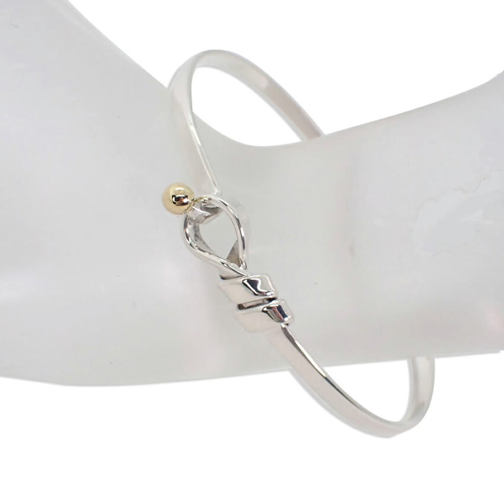 Tiffany 925 750 combination hook & eye bangle E728791