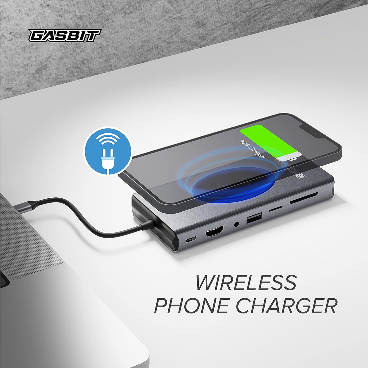 15-in-1 USB C Hub Multiport Adapter with Wireless Phone Charger D47235