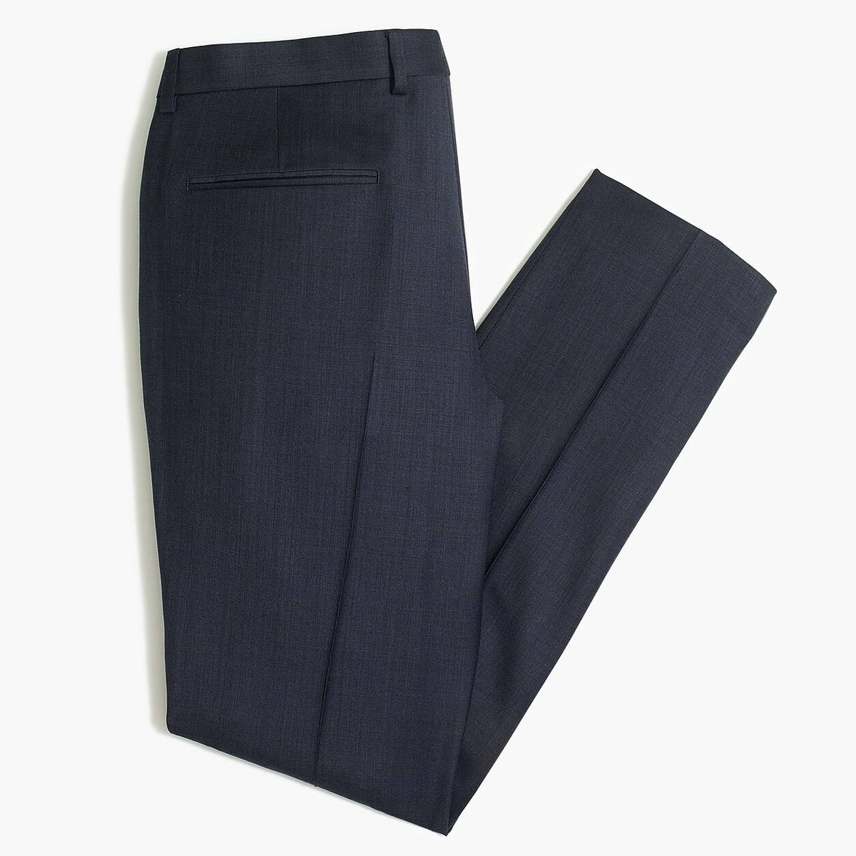 Navy Blue Slim Worsted Wool Suit Pant V34960