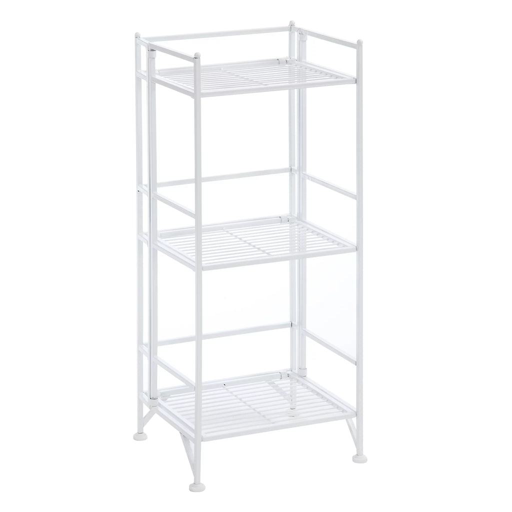 3 Tier White Folding Metal Shelf Q2090