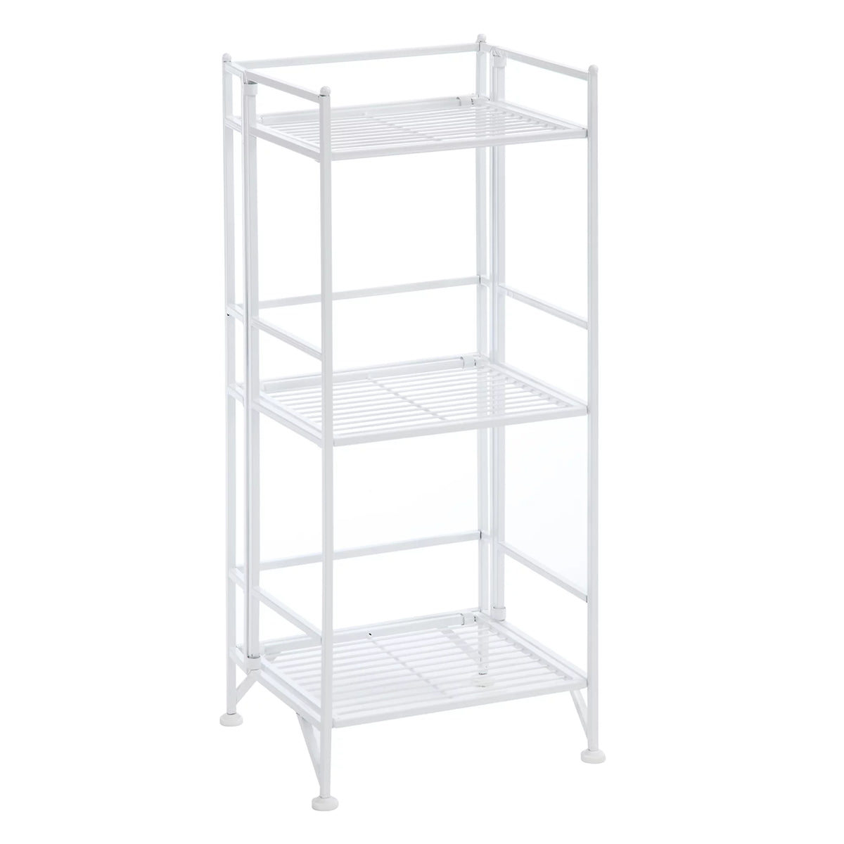 3 Tier White Folding Metal Shelf Q2090