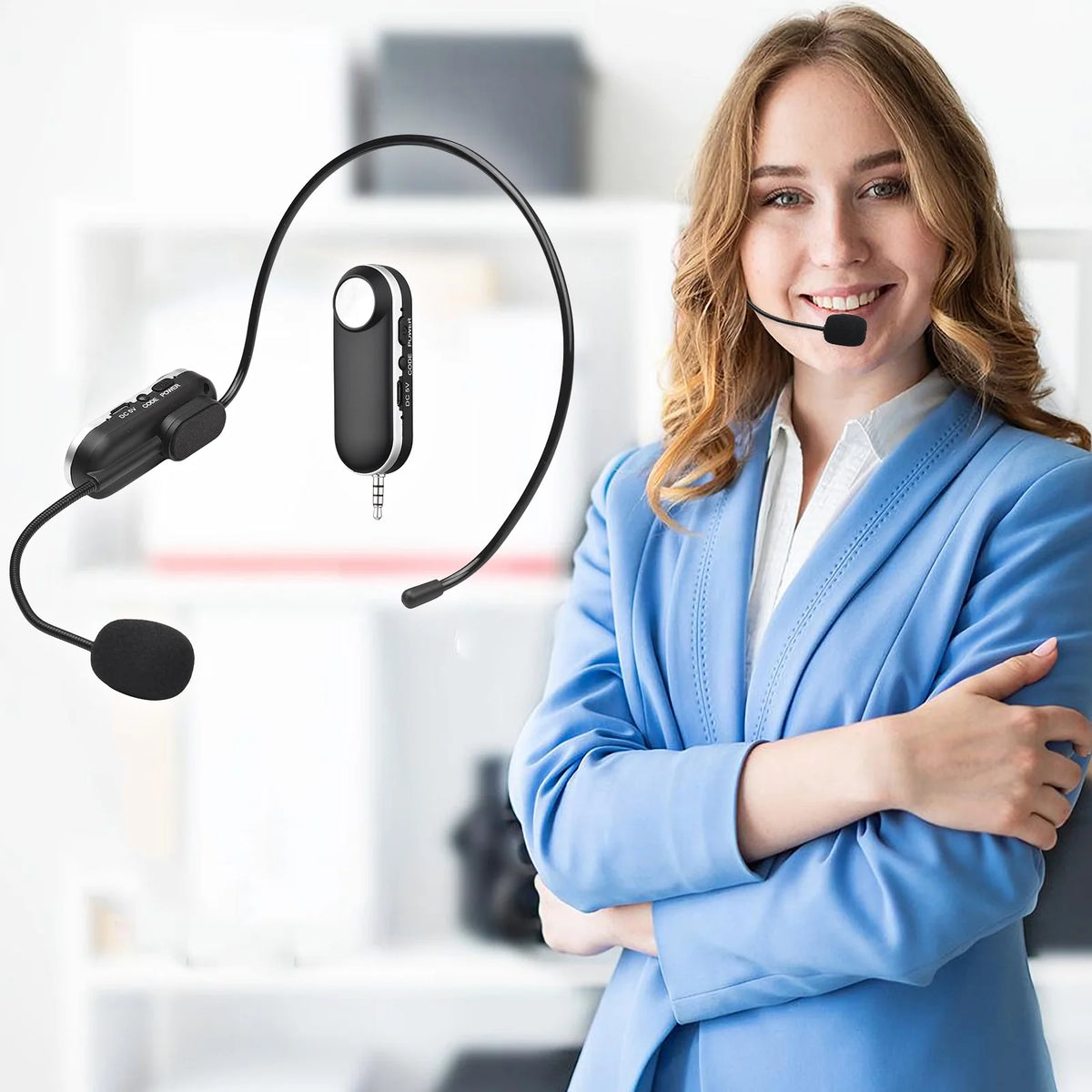 UHF Wireless Headset Microphone Set with 6.35mm Receiver B773175