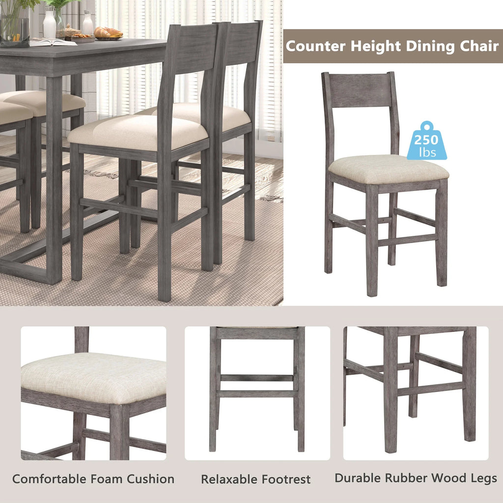 5 Piece Counter Height Dining Set with 4 Chairs M9837