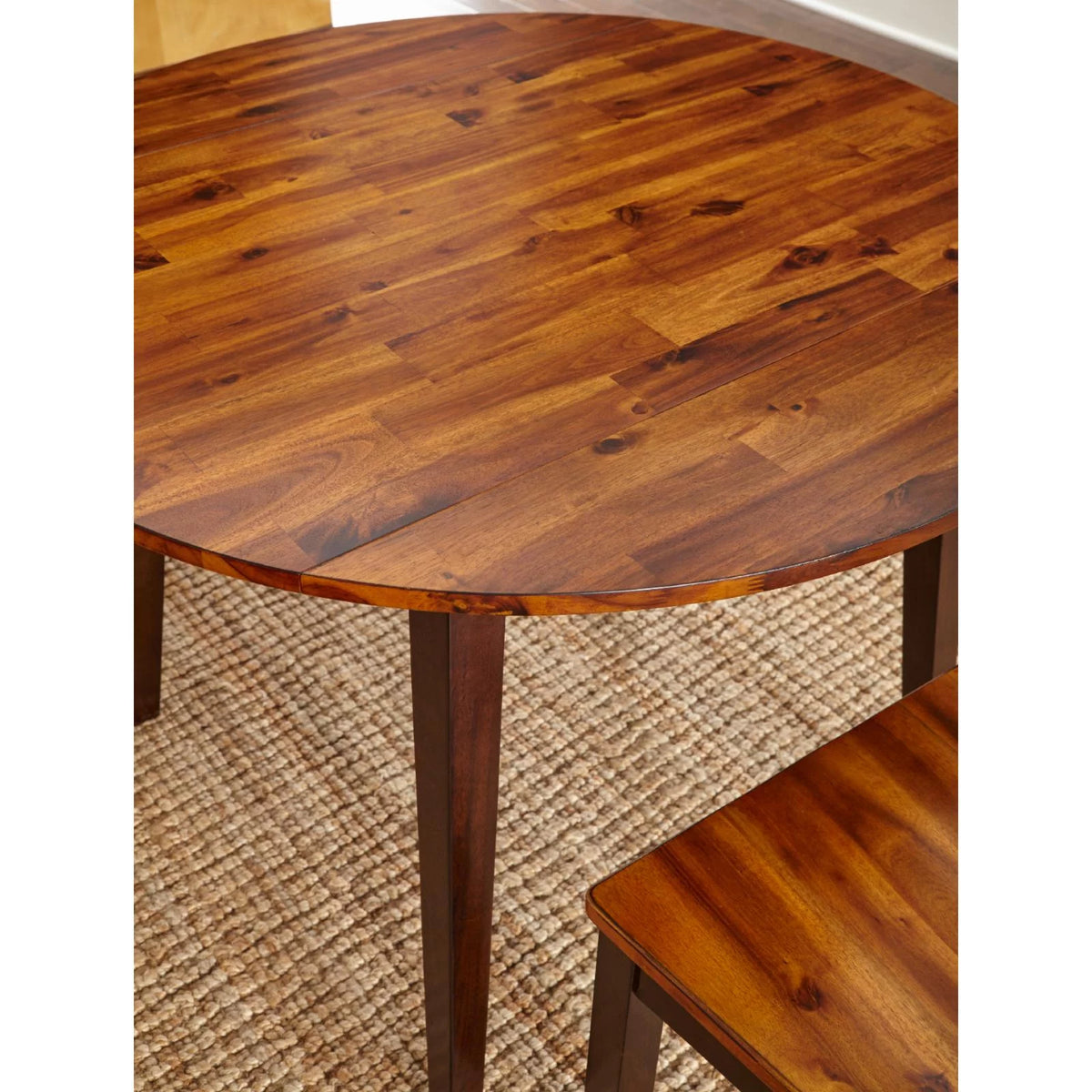 Double Drop Leaf Cherry Finish Wood Dining Table R455830