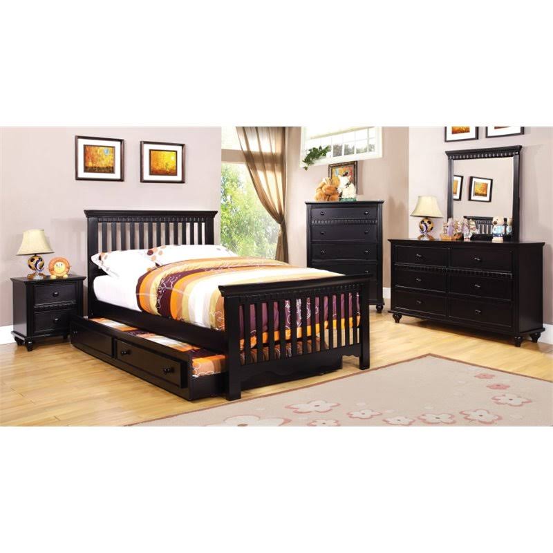 Black Solid Wood Trundle Z590