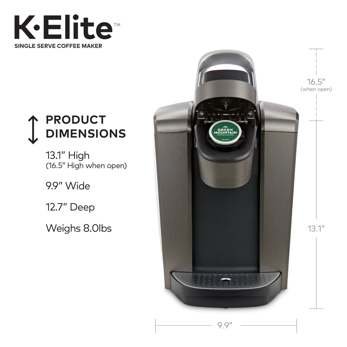 Brushed Silver Single-Serve K-Cup Pod Coffee Maker J690695