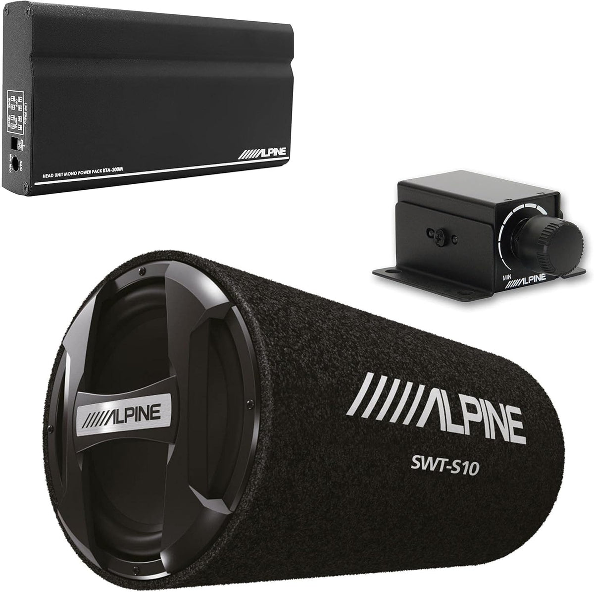 Mono Power Pack Amp with 10" Loaded Tube Subwoofer and Bass Knob G382