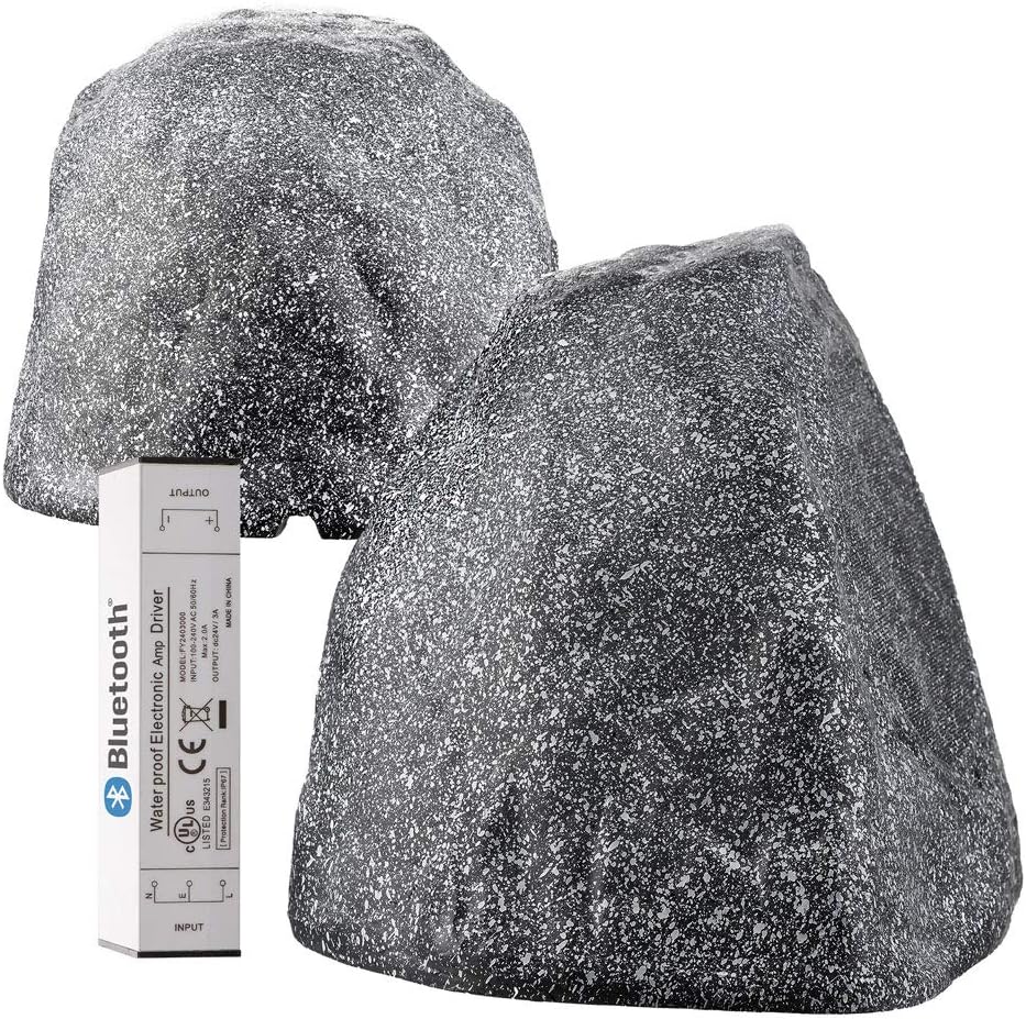 8 Wireless Bluetooth Outdoor Rock Speaker Sandstone Brown Pair IP67 R387898