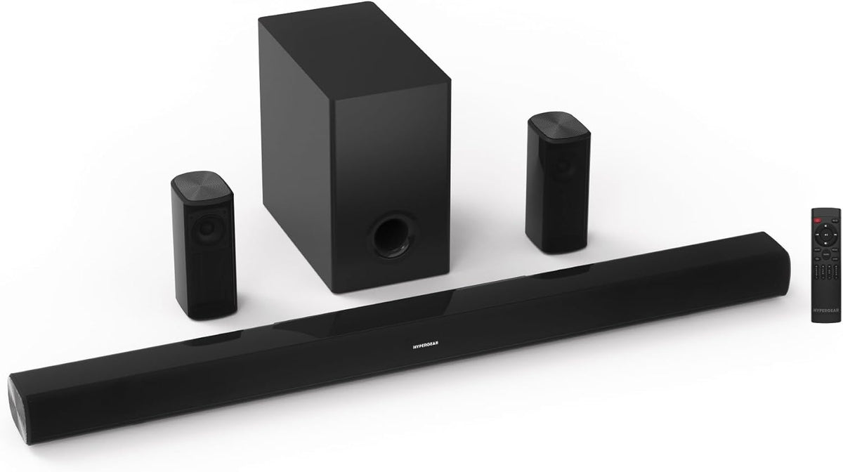 5.1 Home Theater Surround Sound System with Soundbar, Dual Speakers, Subwoofer, Bluetooth HDMI ARC & Digital Optical Inputs K6187