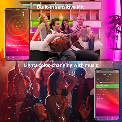 100ft RGB Music Sync Color Changing Led Strip Lights C141467