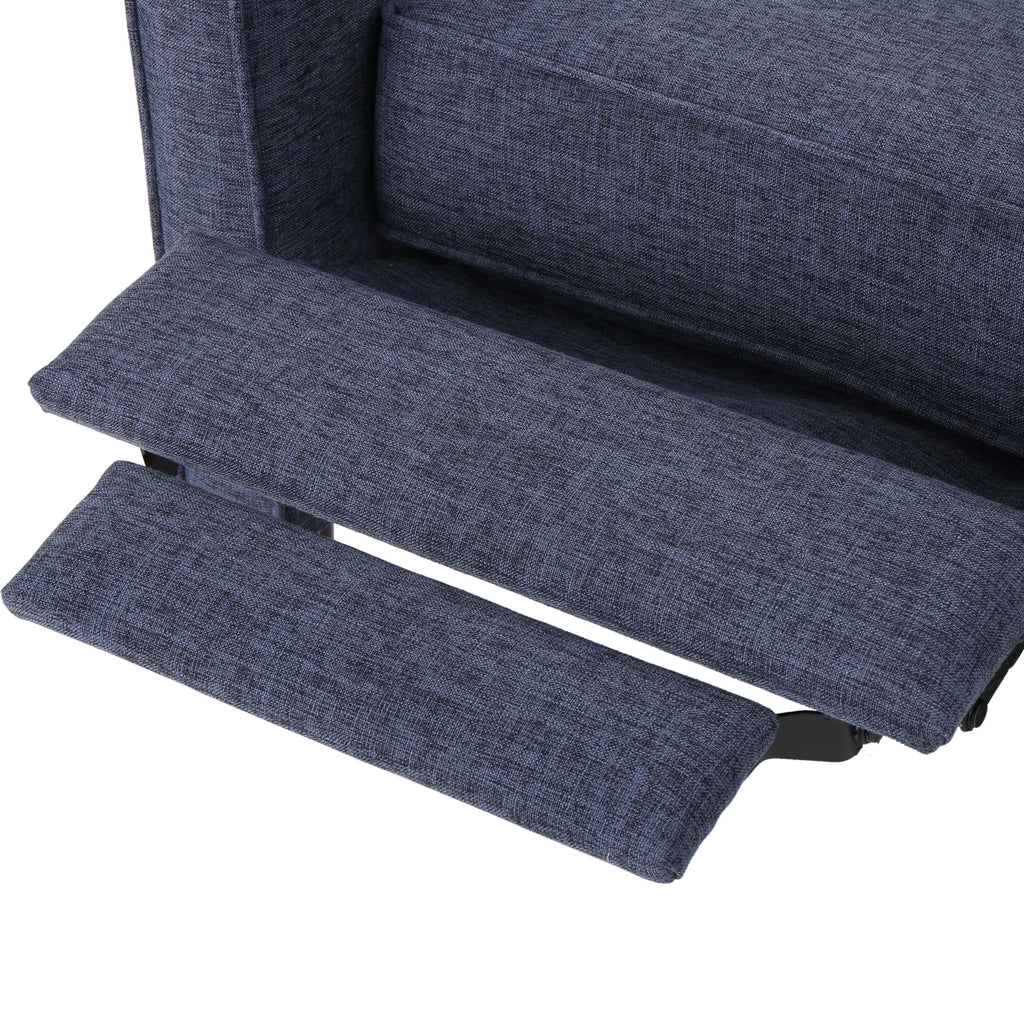 Dark Blue Tufted Recliners Set of 2 K73946