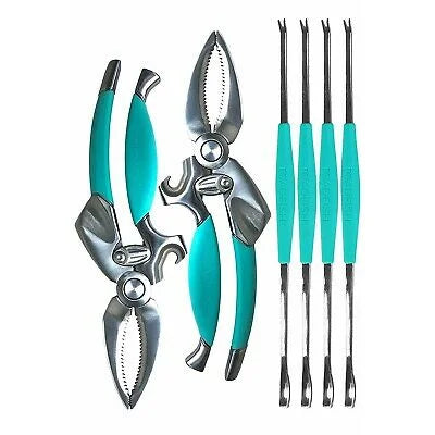 Crab & Lobster Tool Set, 2 Crab Crackers & 4 Seafood Forks B88070