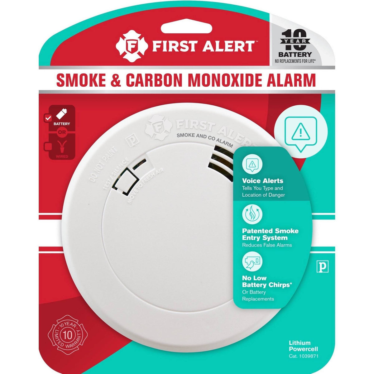 Talking Photoelectric Smoke and Carbon Monoxide Alarm U82098